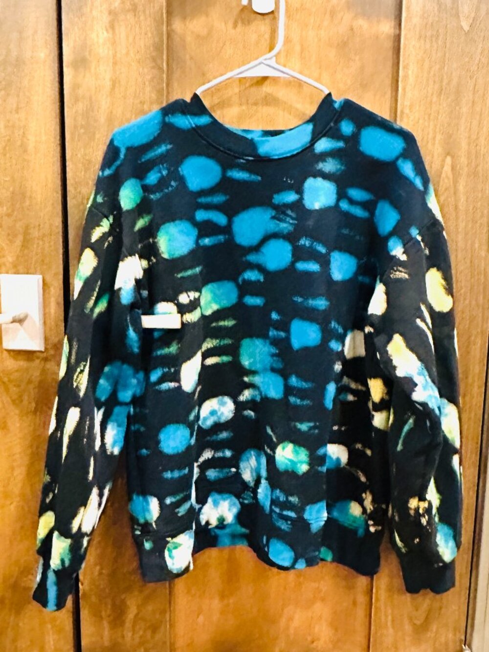 COTTON CITIZEN BLACK TIE DYE SWEATSHIRT MEDIUM